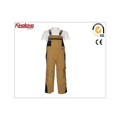 Chinese factory hot selling poly cotton  bib pant ,working overall clothing