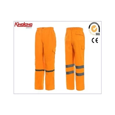 Colorful mens workwear trousers for sale,Orange bright color comfortable fabric clothes