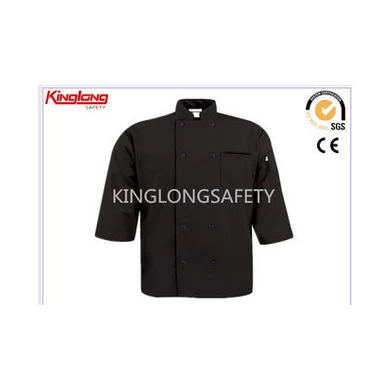 Cool High Collar Chef Cook Uniform, Short Sleeve Chef Coats For Baking Room