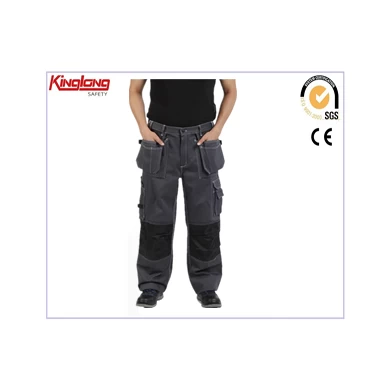 Calça cargo masculina legal de alta qualidade uniformes de vestuário de trabalho com vários bolsos