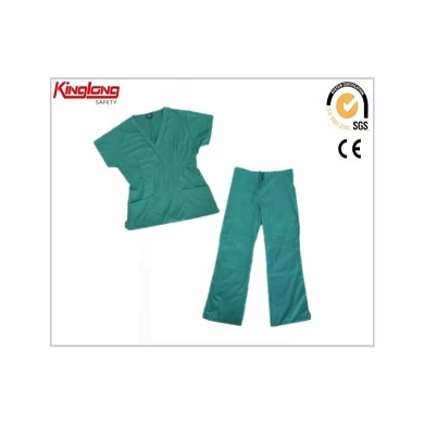 Uniforme de hospital de algodón, uniforme de hospital de algodón para enfermera, uniforme de hospital de algodón de diseño de moda para mujer de enfermera