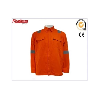 Custom Logo Safety Jacket supplier, Fluorescent Work Jackets with Reflective Tape