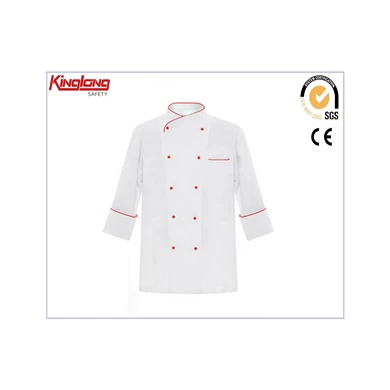 Custom Made Cook Clothes Restaurant Beathable Chef Jacket with Long Sleeve