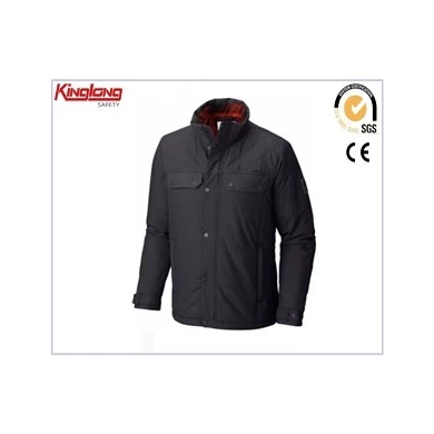 Dark grey mens winter workwear jackets price,Polyester warm working thermal jacket for sale