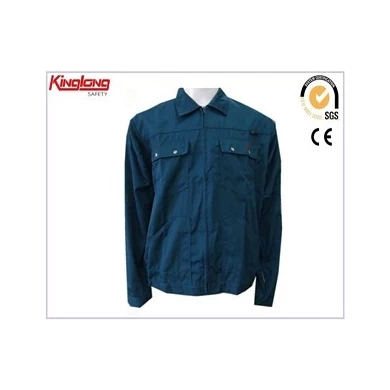 Deep blue new design working jacket for sale,Polycotton mens workwear clothes price