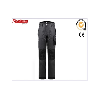 Calças usáveis ​​de segurança de mineração durável, calças uniformes de trabalho com bolsos destacáveis, calças cargo com vários bolsos