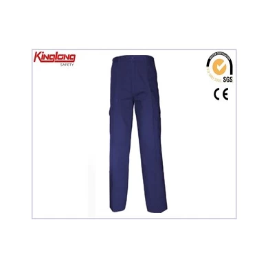 Elastic waist mens high quality pant, side pockets nylon zipper pant