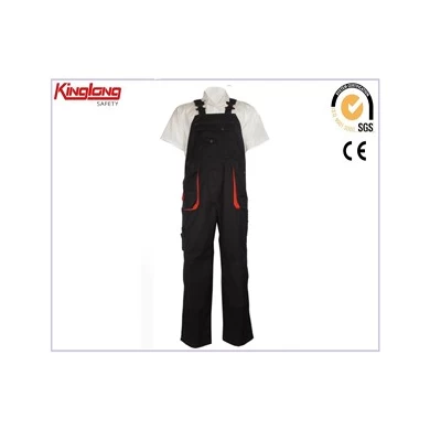 Factory Worker Bib Pants ,Security Workwear Overall With PVC Zipper