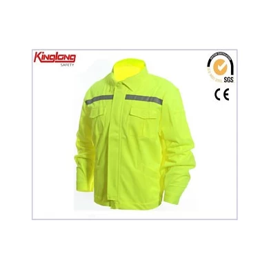 Fluorescent yellow reflective work suit,Police safety workwear jacket