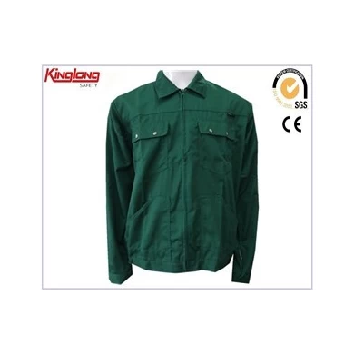 Chaqueta de estilo simple de color puro verde, precio de chaqueta superior de trabajo para hombre proveedor de China