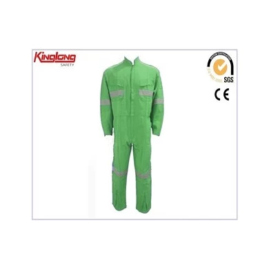 Green unisex workwear coveralls price,High quality working coveralls for sale