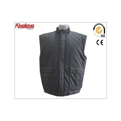 Grey mens autumn wear windbreaker for sale,High quality comfortable cotton vest price