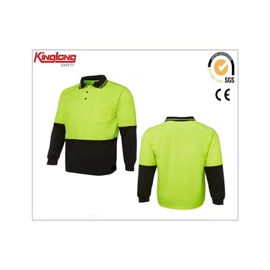 HI VIS MENS WOMENS WORK POLO SHIRT, COOL DRY ORANGE/YELLOW/LIME TRADIES POLO SHIRT