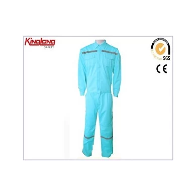 Hi Vis werkkleding heren werken pak uniform, Lichtblauw HiVi jas en broek china leverancier