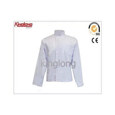 High fashion single-breasted buttons black chef coat, long sleeves chest pocket chef coat