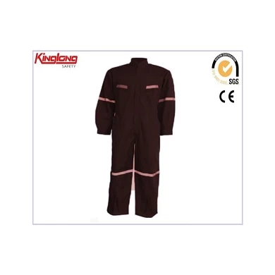 Pócaí cófra dubh ardchaighdeáin clúdaithe, téipeanna frithchaiteacha le sleeves fada mens coverall