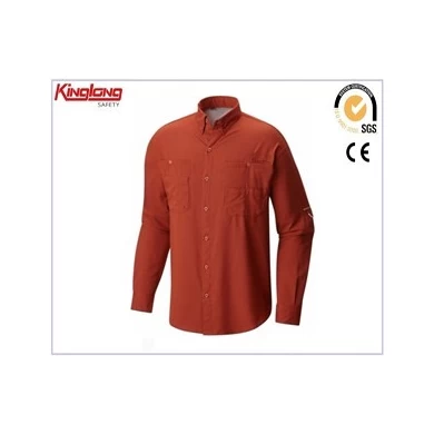 High quality wholesale mens fishing shirts price,Cotton fabric working shirt china supplier