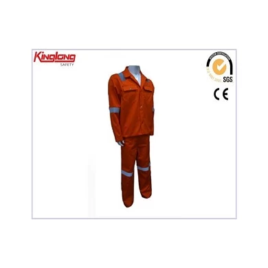 High visiablity fireproof workwear coverall, 100%cotton engineering work uniform for man