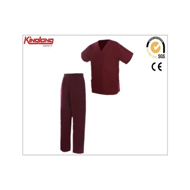 Униформа больничной работы для медсестры, рабочая форма поликоттона с коротким рукавом для медсестры