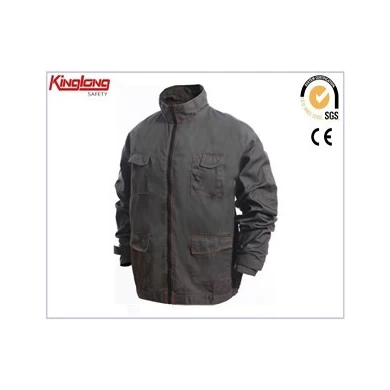 Tasche sul petto in vendita calda e giacca con tasche laterali, giacca a maniche lunghe resistente e funzionale