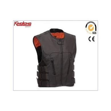 Hot style no sleeve nylon zipper vest, mens mining and coaling safety vest