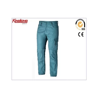 Light blue green color workwear trousers price,China golden supplier work uniforms