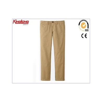 Solas donn pants éadaí oibre cadás CHINO 100%, mens ardchaighdeáin bríste oibre tSín soláthraí