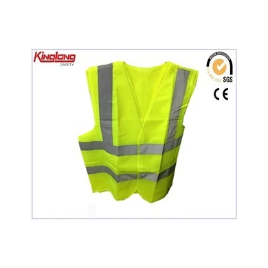 Chaleco unisex amarillo claro de alta calidad, proveedor de China de chaleco de ropa de trabajo al aire libre de verano