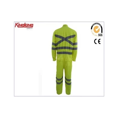 Long Sleeve Reflective Work Overalls, Safety Cotton Work Coverall Wholesale