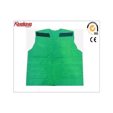 Mens work clothing hot design vest price,High quality polyester cotton fabric work vest