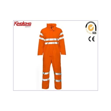 Mens work garments coverall design overalls uniforms with reflective tapes for working