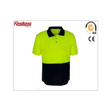 NEW HI VIZ SHORT SLEEVE T-SHIRT,HIGH VISIBILITY REFLECTIVE STRIPES SAFETY POLO SHIRT