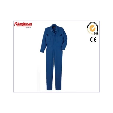 Navy blue safety durable antiwear workwear coverall with overall design