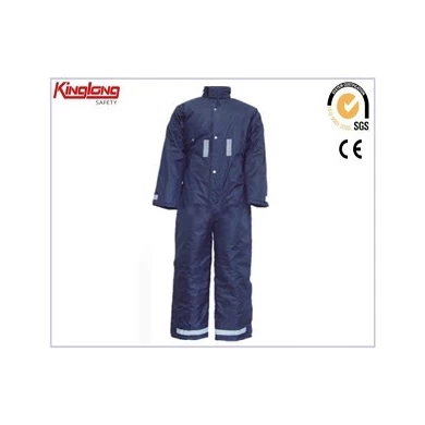 Marineblauwe warme heren winter werkkleding overall, fabrikant van winterkleding in China