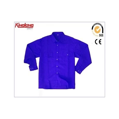 Рубашки и брюки униформы спецодежды темно-синего цвета, производитель огнеупорной мужской рабочей одежды из Китая