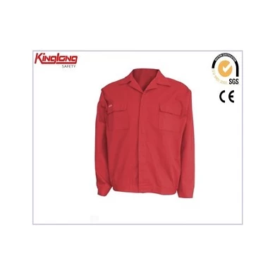 New arrival fashion design red jacket, 65%poly35%cotton europe market jacket