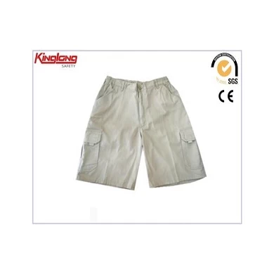 Uudet laadukkaat valkoiset cargo shortsit, muoti design polycotton kangasshortsit