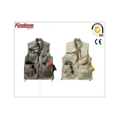 New arrival high quality white vests, fashion design polycotton fabric vest