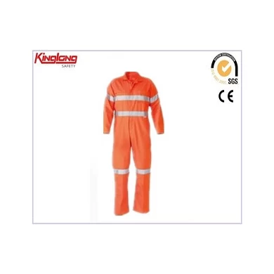 New design long sleeves orange workwear coverall with reflector