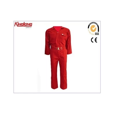 Dearadh nua sleeves fada dearg coverall, clúdaíonn waist leaisteacha ardchaighdeáin