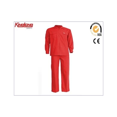 Mens dearadh nua coverall ardchaighdeáin, dearadh faisin fabraic polycotton dearg coverall
