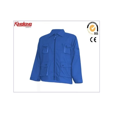 New design mens high quality jacket, classical design polycotton fabric blue jacket