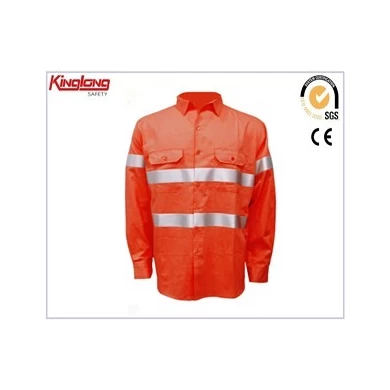 Nový design pracovní hivi bundy v červené barvě, vysoce viditelná pánská pracovní bunda z Číny