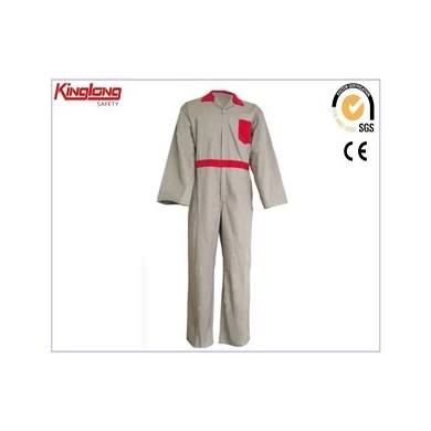 New fashion long sleeves high quality customized coverall, two chest pockets elastic waist coverall