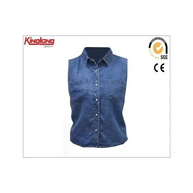 Nový styl pánské dodavatel džínovina vesta, výrobce Čína oděvy džíny vesta