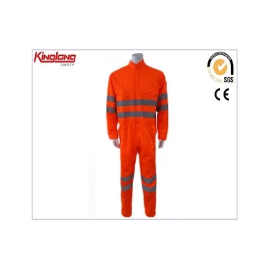 One piece reflective coveralls workwear,Professional hi vis fluorescent orange one piece reflective coveralls workwear