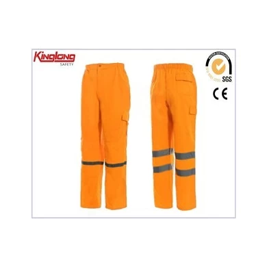 Orange colorful mens working hi vis clothing,Workwear pants high quality china manufacturer