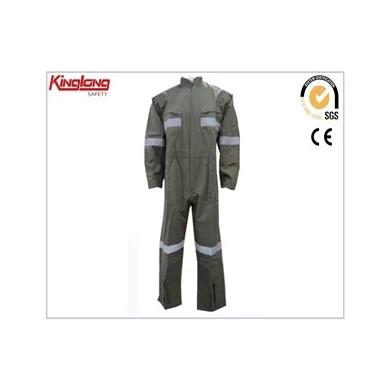 Polyester poplin fabric working coveralls with elastic waist,Reflective tape 110gsm hot style coverall clothing