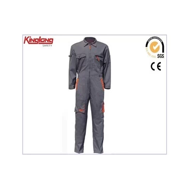 Power workwear coveralls hot sale with PVC zippers,80%polyester 20%cotton fabric abrasion resistant coveralls