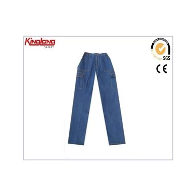 Jeans cargo di alta qualità con lavorazione professionale, pantaloni da lavoro di sicurezza resistenti e funzionali in denim
